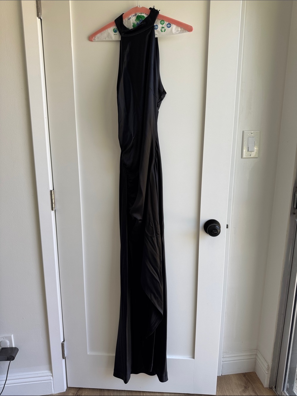 Retrofete Black High-Neck Maxi Gown
